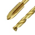 Metric Tap Drill Bit Set 2pcs M4 X 0 7 Spiral Point Thread Taps And 3 3mm Twist Bits Titanium Coated Hss6542 Screw Tapping 