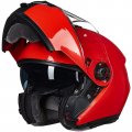 Adult Motorcycle Modular Full Face Helmet Flip Up Dual Visor 159 Red Large Dot Approved Sporty Aerodynamic Design With 