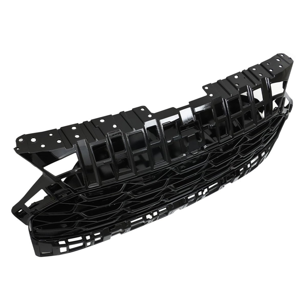 Front Upper Grille Bumper Hood Grill Honeycomb Gloosy Black Replacement For 2023 2024 Hrv
