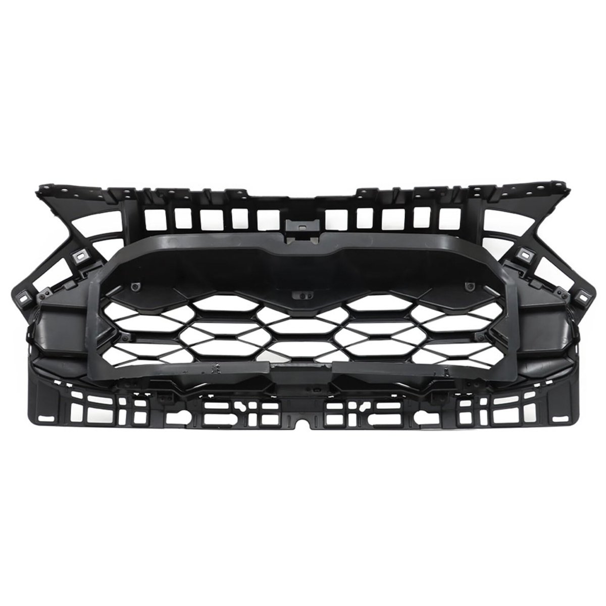 Front Upper Grille Bumper Hood Grill Honeycomb Gloosy Black Replacement For 2023 2024 Hrv