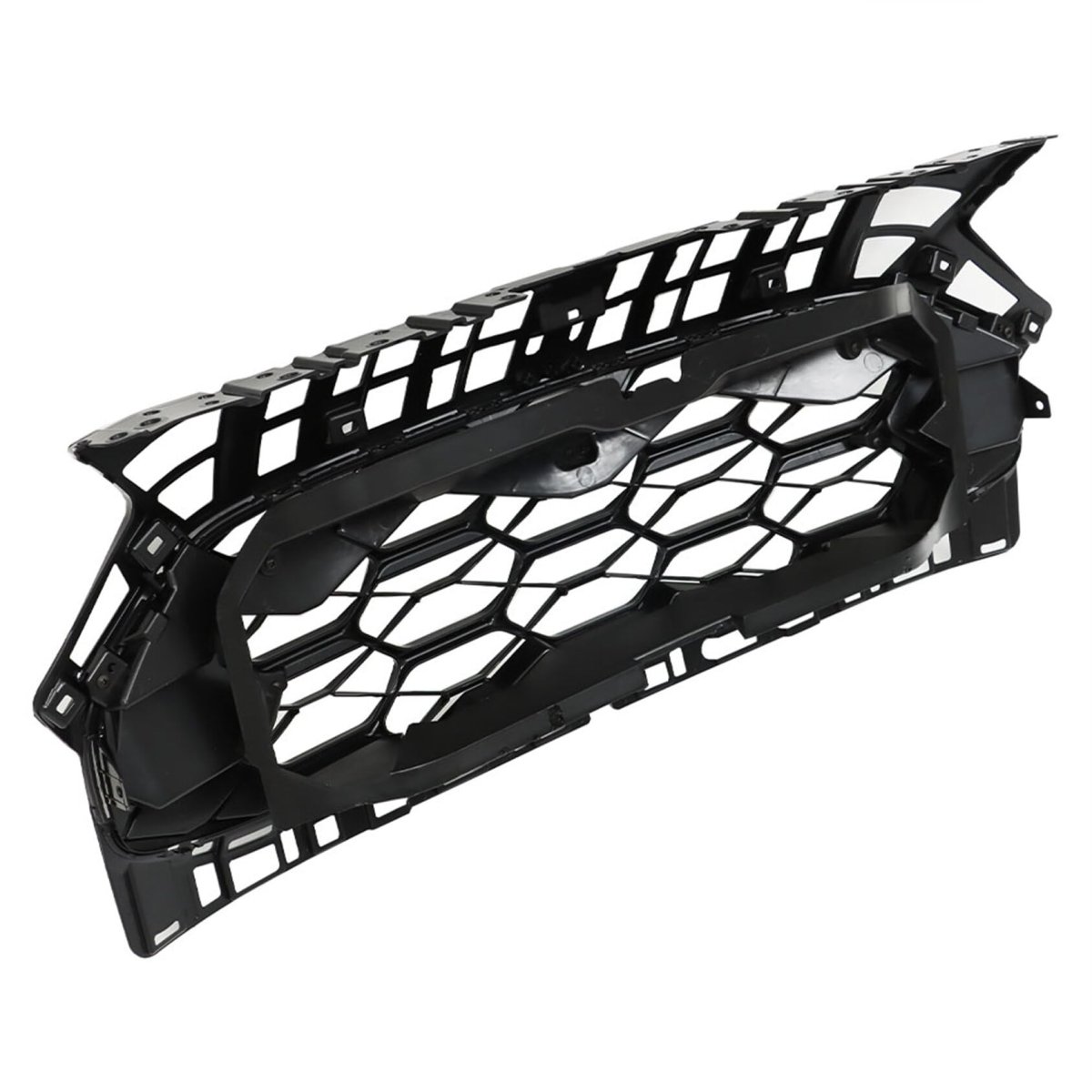 Front Upper Grille Bumper Hood Grill Honeycomb Gloosy Black Replacement For 2023 2024 Hrv