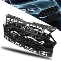 Front Upper Grille Bumper Hood Grill Honeycomb Gloosy Black Replacement For 2023 2024 Hrv