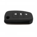 Uxcell 3 Button Rubber Car Remote Key Fob Cover Case Shell Protective Black For Audi