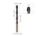 Uxcell 6pcs Jobber Drill Bits 7 5mm Black Nitride Gold Titanium Coated 4341 High Speed Steel Hss 135 Degree Split Point Twist