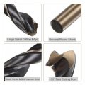 Uxcell 6pcs Jobber Drill Bits 7 5mm Black Nitride Gold Titanium Coated 4341 High Speed Steel Hss 135 Degree Split Point Twist