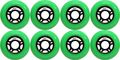 Outdoor Inline Skate Wheels Asphalt Formula 80mm 89a Green X8 