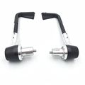Black Silver Cnc 7 8 Protector Handlebar Brush Proguard Pro Brake Clutch Levers Protect Guard For Kawasaki Ninja Ex Zx Zzr Klr 
