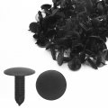 Uxcell 100pcs Universal 5x4mm Hole Dia Plastic Rivet Push Pin Trim Clips Black For Car Bumper Fender Body Panels