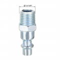 Uxcell High-flow Plug Quick Coupler Air Hose Fitting Quick-connect 1 4 Npt Male 5pcs