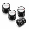 Ipick Image For Dodge In White On Real Carbon Fiber Barrel Black Aluminum Tire Valve Stem Caps