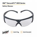 3m Securefit 27342 Grey Indoor Outdoor Scotchgard Anti-fog Lens Plastic Polycarbonate Gray