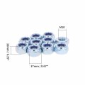 Juvielich Nylon Insert Hex Lock Nuts M10x1 5mm Carbon Steel White Zinc Plated Self Clinching 50pcs