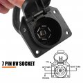 X Autohaux 4-way Flat Truck To 7-way Blade Trailer Light Adapter Wiring Reverse Plug Connector With Mounting Bracket For Towing