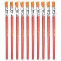 Uxcell Paint Brushes Flat Edge 0 71 Width 18 Thick Nylon Bristle With Wood Handle For Painting Applying Adhesive 10pcs
