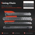 A-premium 13pcs Engine Timing Chain Kit W Tensioner Guide Crank Sprocket Fits Dohc 8cyl 5 0l Compatible With Ford F-150