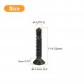 Uxcell 12 X 1-1 4 Sheet Metal Screws 100pcs Black Oxide 410 Stainless Steel Flat Head Phillips Drive Self Drilling