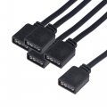 Uxcell Argb Splitter Cable With 3p Connector For 5050 3528 Led 1 To 4 Female 30cm 3 Set