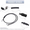 X Autohaux 120cm An3 M10 Car Hydraulic Brake Line Oil Hose Pipe Fitting 28a 90a Stainless Steel For Motorcycle Dirt Racing Bike