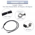 X Autohaux 120cm An3 M10 Car Hydraulic Brake Line Oil Hose Pipe Fitting 28a 90a Stainless Steel For Motorcycle Dirt Racing Bike