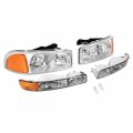 Kuafu Headlight Corner Light Compatible With 1999-2007 Gmc Sierra 1500 2500 3500 C3 1999-2006 Yukon Replacement For 15850351