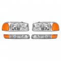 Kuafu Headlight Corner Light Compatible With 1999-2007 Gmc Sierra 1500 2500 3500 C3 1999-2006 Yukon Replacement For 15850351