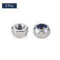 5pcs M12 X 1 5 Nylon Insert Hex Lock Nuts 304 Stainless Steel Self-locking Stop Nut For Industrial Construction Fasteners