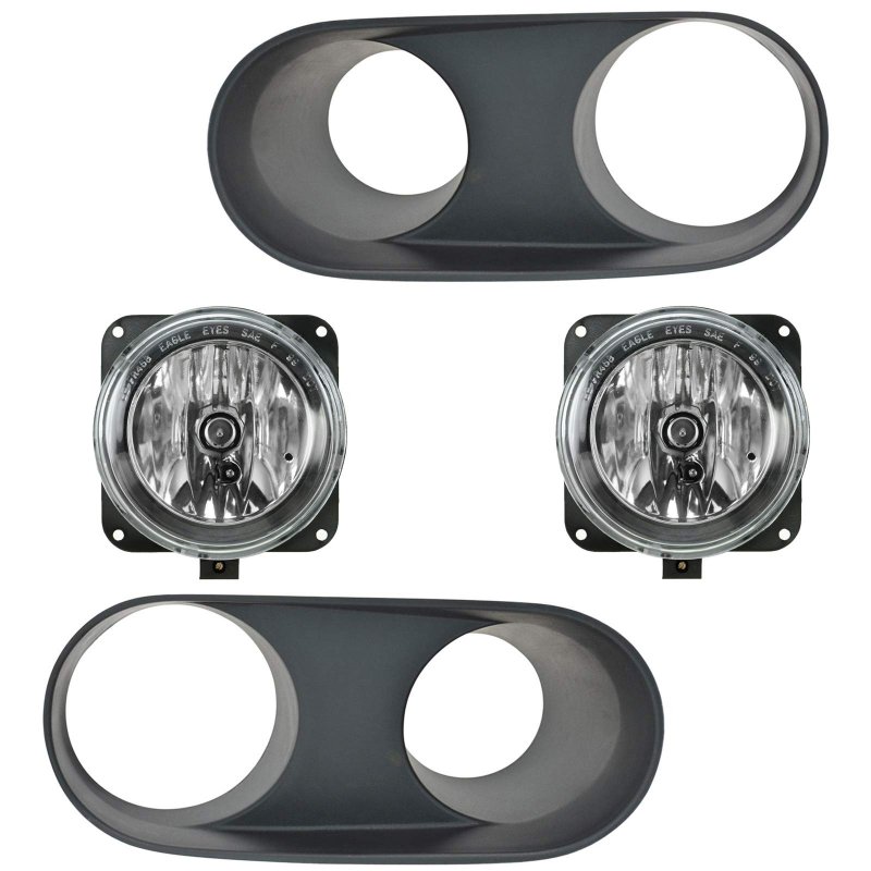 1a Auto Fog Light With Bezel Surround Left Right Pair Set For 03-04 Mustang Svt Cobra