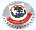 Grille Badge Chihuahua Mexico Cres For Car Truck Grill Mount Flag Emblem Chrome