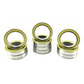10 15x21x4mm Precision Ball Bearings Abec 3 Rubber Seals Ye 