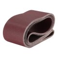 10pcs 6 X 89 Sanding Belts 120 Grits Aluminum Oxide Abrasive Belt Sander Paper Papers For Metal Wood Grinding Polishing Reddish 