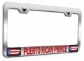 Puerto Rican Prince Rico Chrome Metal License Plate Frame Tag Holder O88