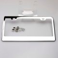 100 Stainless Steel Mirror Polished License Plate Frame Wide Bottom