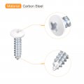Uxcell St2x10mm White Screws Self Tapping 100pcs Pan Head Phillips Wood For Woodworking