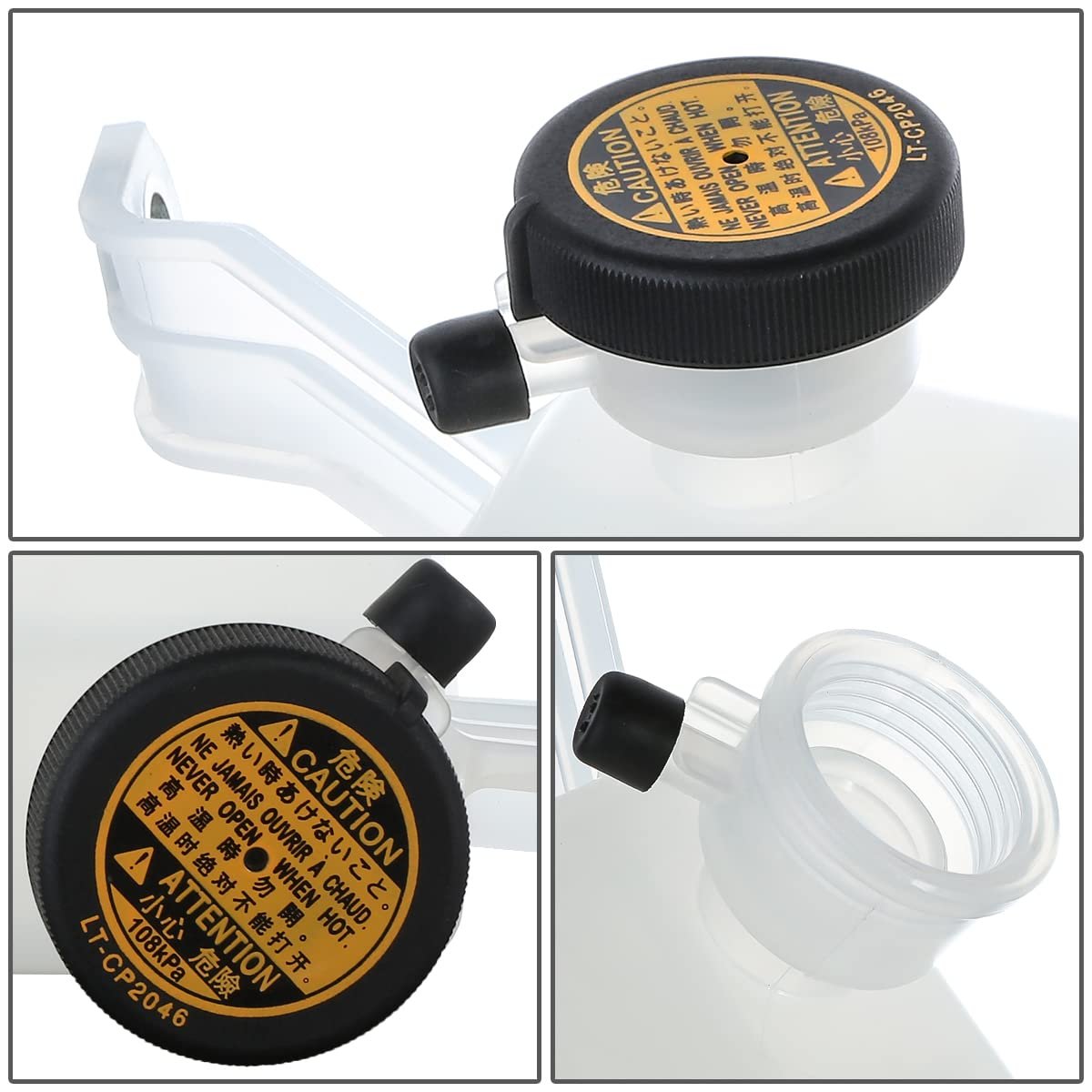 To3014136 Factory Style Car Coolant Overflow Reservoir Tank With Cap For Lexus Ct200h Hs250h Toyota Prius Plug-in V 10-18 White