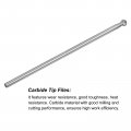 Uxcell Carbide Burrs Rotary Files Double Cut Ball Tungsten Tip 8mm Cutting Head 6mm Shank 150mm 6-inch Length For Wood Metal