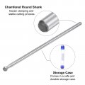Uxcell Carbide Burrs Rotary Files Double Cut Ball Tungsten Tip 8mm Cutting Head 6mm Shank 150mm 6-inch Length For Wood Metal