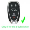 Rubber Silicone 6 Button Remote Smart Key Fob Cover Case With Keychain For Chevrolet Camaro Convertible 2016 2017 2018 2019