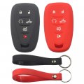 Rubber Silicone 6 Button Remote Smart Key Fob Cover Case With Keychain For Chevrolet Camaro Convertible 2016 2017 2018 2019 