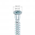 Uxcell Furniture Confirmat Screw 20pcs 5x40mm Hex Socket Woods Zinc Plated Countersunk Self-tapping Connecting Screw