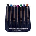 Precision Jewelers Eyeglass Repair Kit 7 Piece Flathead Screwdriver Set For Electronics And Hobby Tools 0 6mm To 1 With Colored 