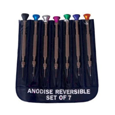 Precision Jewelers Eyeglass Repair Kit 7 Piece Flathead Screwdriver Set For Electronics And Hobby Tools 0 6mm To 1 With Colored