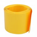Battery Wrap Pvc Heat Shrink Tubing 55mm Flat Width For Aaa Power Supplies 5m Long Yellow 