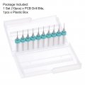 Uxcell Micro Pcb Drill Bit Set 1 8 Shank 0 75mm Solid Tungsten Carbide Cnc Engraving Print Circuit Board Bits Rotary Tool 10pcs