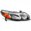 Dna Motoring Oem-hl-0008-r Chrome Factory Style Passenger Side Headlight Replacement For 06-11 Civic Sedan 