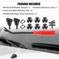 X Autohaux 14pcs Front Windshield Wiper Washer Nozzle Spray Jet Kit 68024312ab For Chrysler 200 2011-2014