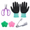 Lufox 5 Pieces Rose Thorn Stripper Tool Kit And Leaf Stripping With Garden Golves Scissor For Gardening Flower Arrangement 