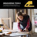 Ukcoco Precision Tools 2pcs Protractor Measuring Tool And Angle Finder 180 Degree Woodworking Ruler Swing Arm Home Yellow