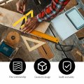 Ukcoco Precision Tools 2pcs Protractor Measuring Tool And Angle Finder 180 Degree Woodworking Ruler Swing Arm Home Yellow