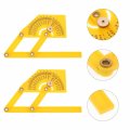 Ukcoco Precision Tools 2pcs Protractor Measuring Tool And Angle Finder 180 Degree Woodworking Ruler Swing Arm Home Yellow