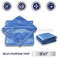 Windscreen4less 5 X 7 General Multiple Purpose Mil Waterproof Blue Poly Tarp 